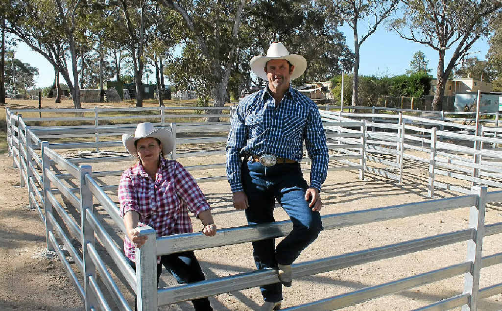 READY TO ROLL: Stanthorpe Rodeo secretary/treasurer Kylie Mochrie and chairman Darren Doughty check out the revamped rodeo yards. READY TO ROLL: Stanthorpe Rodeo secretary/treasurer Kylie Mochrie and chairman Darren Doughty check out the revamped rodeo yards.